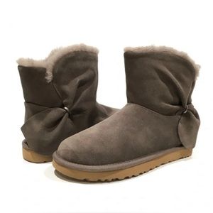 NEW 🌟 UGG MINI TWIST Shearling warm boots color Mole size 10